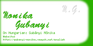 monika gubanyi business card