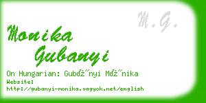 monika gubanyi business card